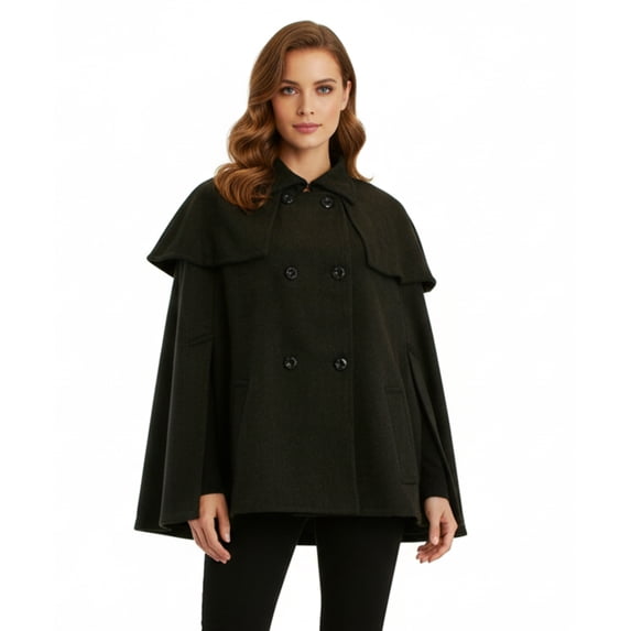 Renee C Double Breasted Cape