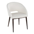 thumbnail image 1 of Renee Contemporary Chair in Copper Metal and White Faux Leather by LumiSource, 1 of 7