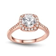 thumbnail image 1 of Renee Halo Engagement Ring Cz Women Gold Plated Ginger Lyne Collection, 1 of 5