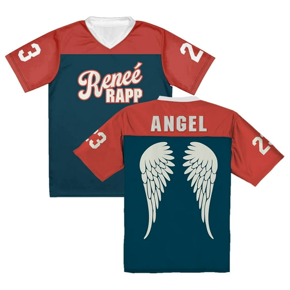 Reneé Rapp Angel Football Jersey 2025 Bite Me Tour T-shirt Short Sleeve Tee Men Women Streetwear Tops