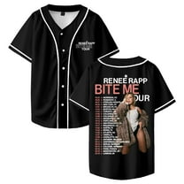 Renee Rapp Bite Me Tour 2025 Baseball Jersey Short Sleeve Button-up Shirts Men Women Streetwear Tops
