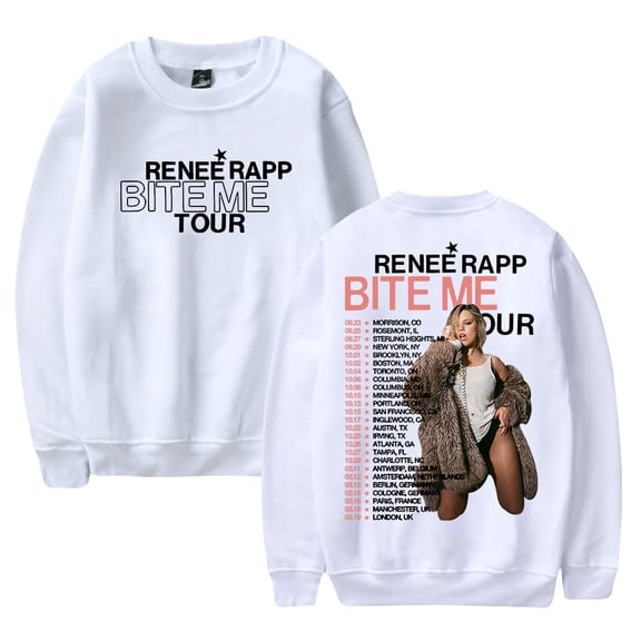 Reneé Rapp Bite Me Tour 2025 Crewneck Long Sleeve Streetwear Men Women Pullover Sweatshirts