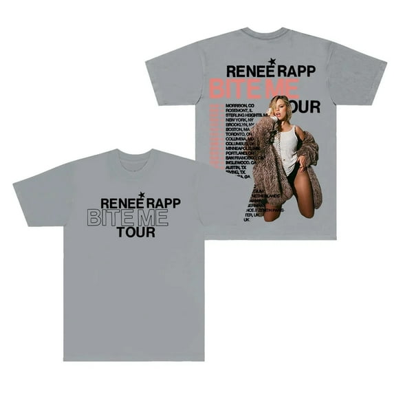 Reneé Rapp Bite Me Tour 2025 T-shirt Crewneck Short Sleeve Cotton Tee Men Women Streetwear Tops