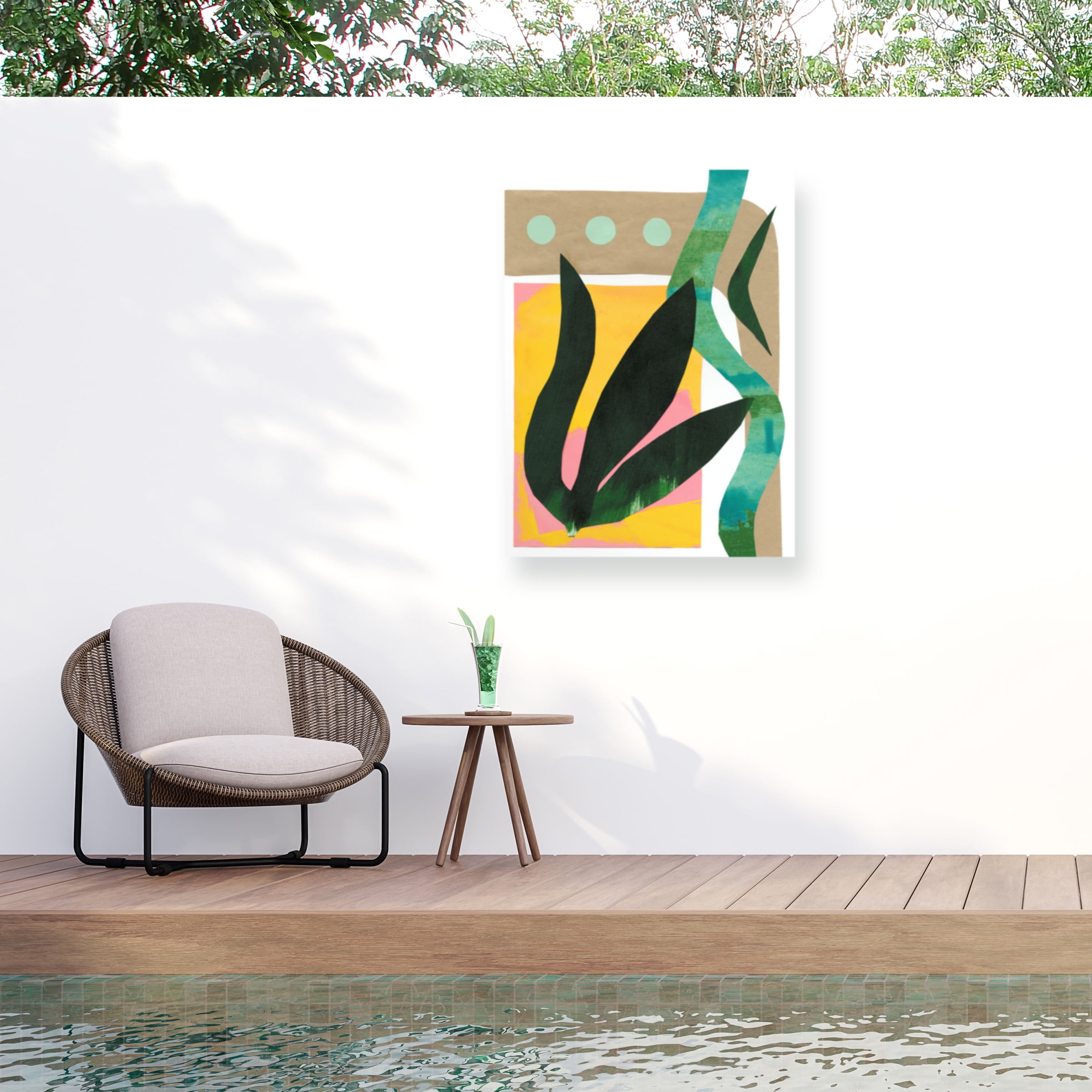 Renee W. Stramel 'South Beach I' Outdoor Canvas 19x19