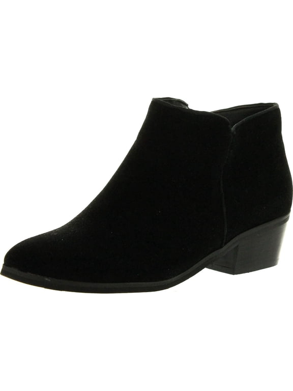 Womens Beauty-03 Sneaker Petty Stacked Heel Side Zipper Ankle Booties