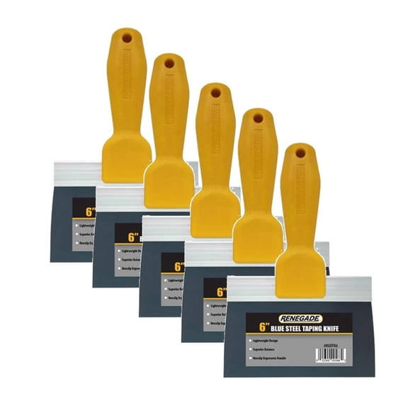 Renegade Blue Steel 6" Taping Knife (Set of 5)