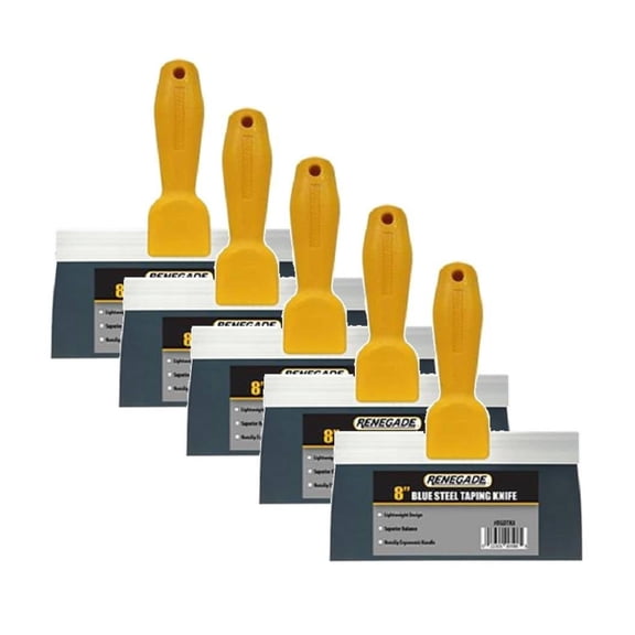 Renegade Blue Steel 8" Taping Knife Set of 5