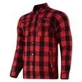 thumbnail image 1 of Renegade Classics Men’s Motorcycle Shirt All Season Sporty Armored Flannel Shirt - Red Water Resistant and Dureable, 1 of 7