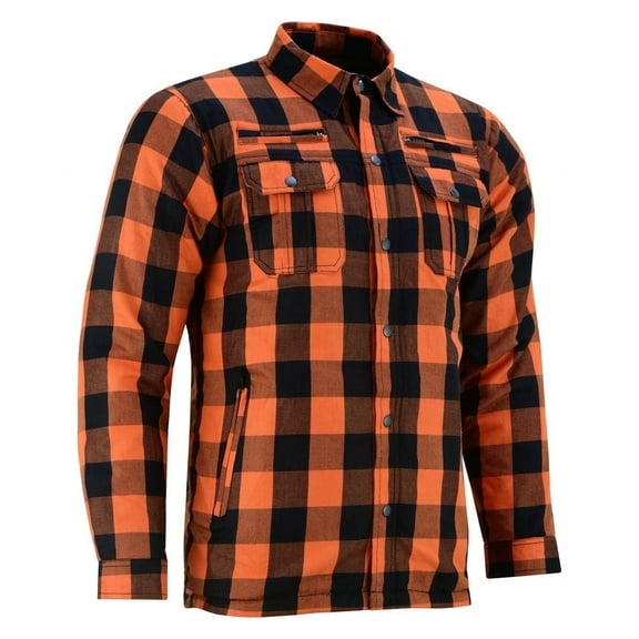 Renegade Classics Men’s Motorcycle Shirt – All-Season Sporty Armored Flannel Shirt – Water Resistant and Durable