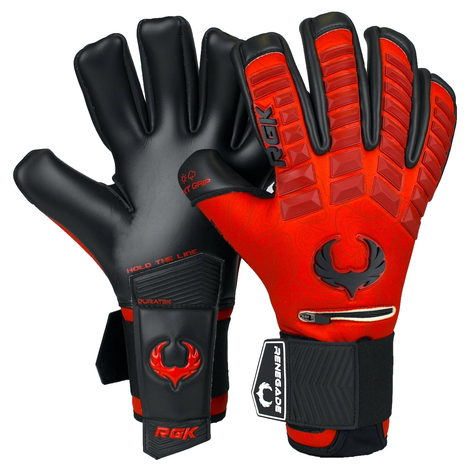 Renegade GK Eclipse Diablo Professional Goalie Gloves Pro Finger Savers
