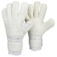thumbnail image 1 of Renegade GK Fury Avalanche Goalie Gloves with Pro-Tek Finger Savers | 4mm Giga Grip & 4mm Duratek | White Soccer Goalkeeper Gloves (Size 8, Youth-Adult, Roll Cut, Level 4), 1 of 5