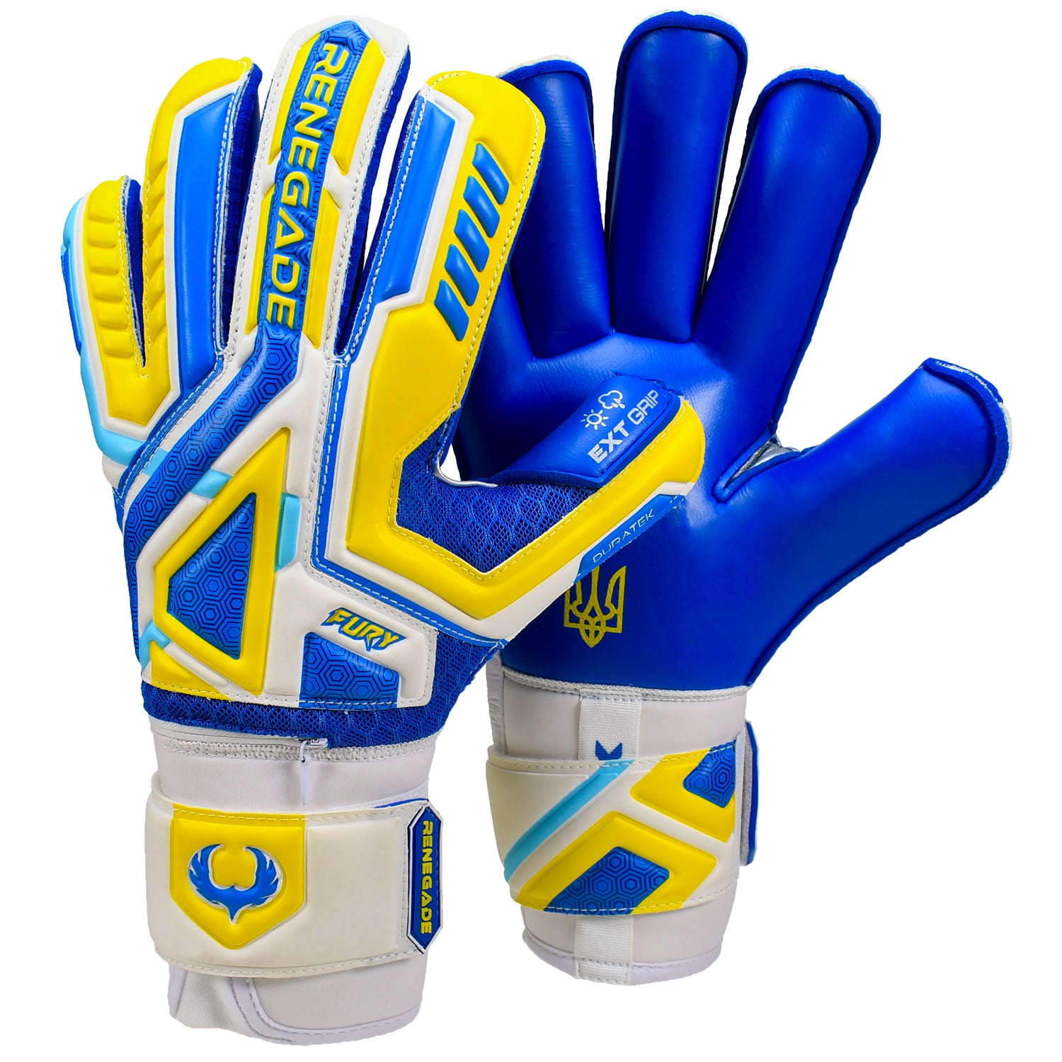 Renegade GK Triton Goalie Gloves – Level 2, Super Grip Latex, Pro-Tek Fingersaves, Microbe-Guard, Sizes 5–11