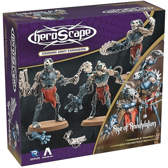 Renegade Games: Heroscape - Upgraded Necrotech Reavers Common Army Expansion - 6 Customizable Miniatures, 9 Interchangeable Arms, Game Accessory