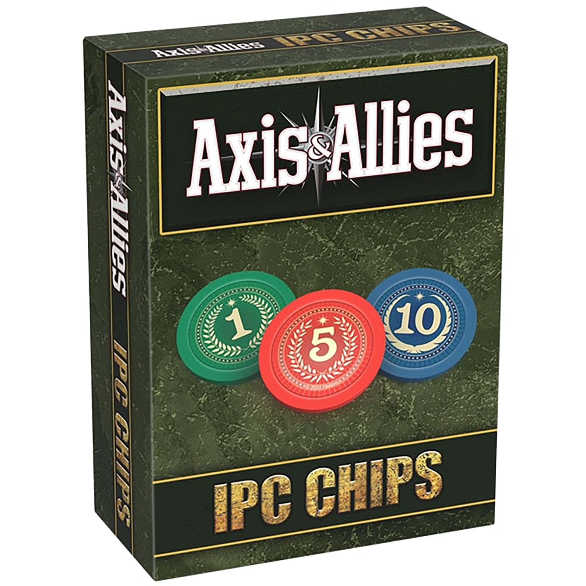 Renegade Games Studio: Axis & Allies: IPC Chips - 75 Weighted Chips, 1-5-10 Denominations, Plastic Storage Tray, Strategy Board Game Accessory Upgrade Renegade Games Studio: Axis & Allies: IPC Chips - 75 Weighted Chips, 1-5-10 Denominations, Plastic Storage Tray, Strategy Board Game Accessory Upgrade