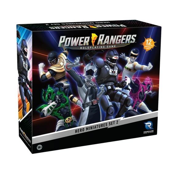 Renegade Games Studios: Power Rangers Roleplaying Game Hero Miniatures Set 2 - 12 Unpainted 28mm Figures, RPG Accessory