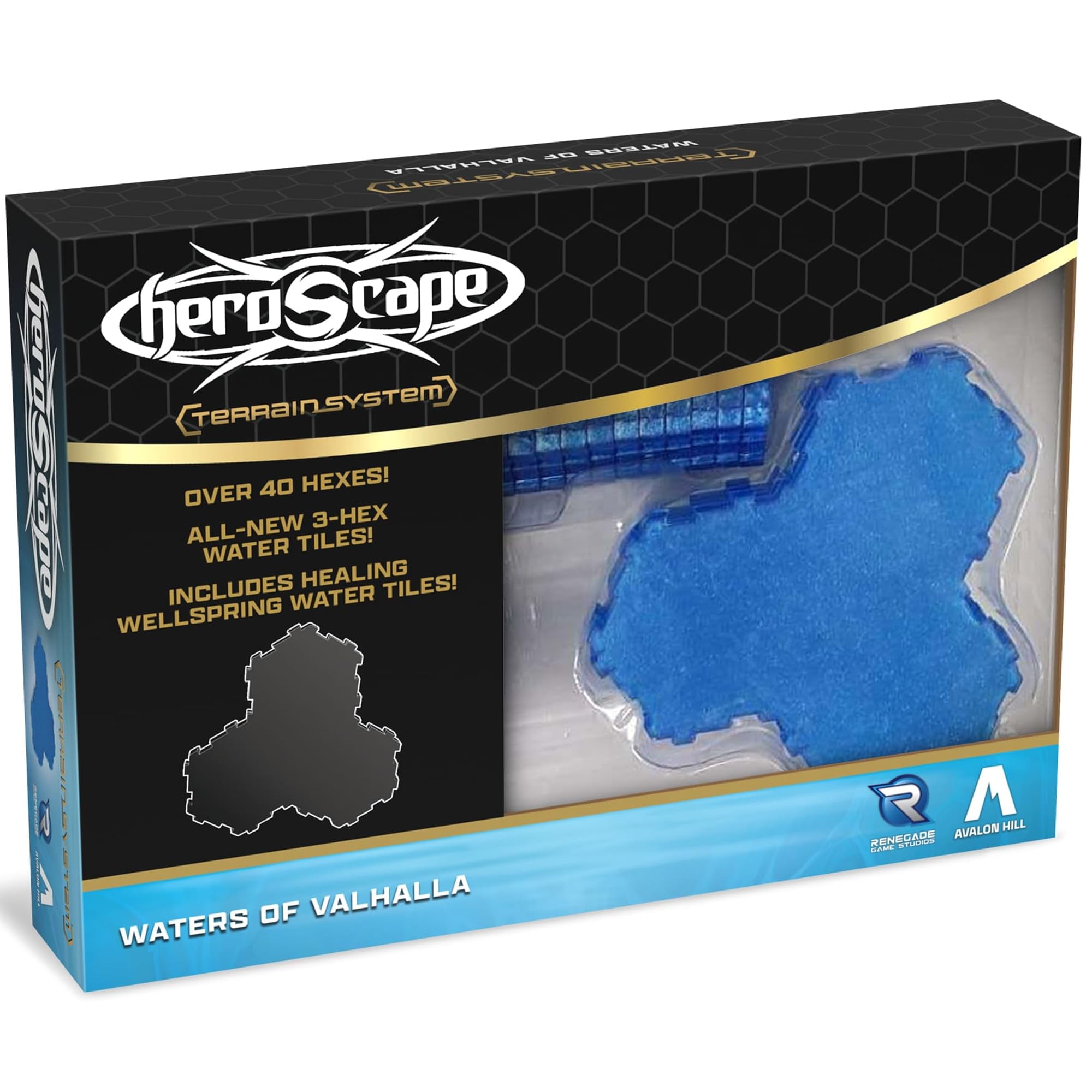 Renegade: Heroscape: Waters of Valhalla Terrain Expansion - New Tiles, Build & Customize New Environments Over Which to Battle for Valhalla! Ages 14+ Renegade: Heroscape: Waters of Valhalla Terrain Expansion - New Tiles, Build & Customize New Environments Over Which to Battle for Valhalla! Ages 14+