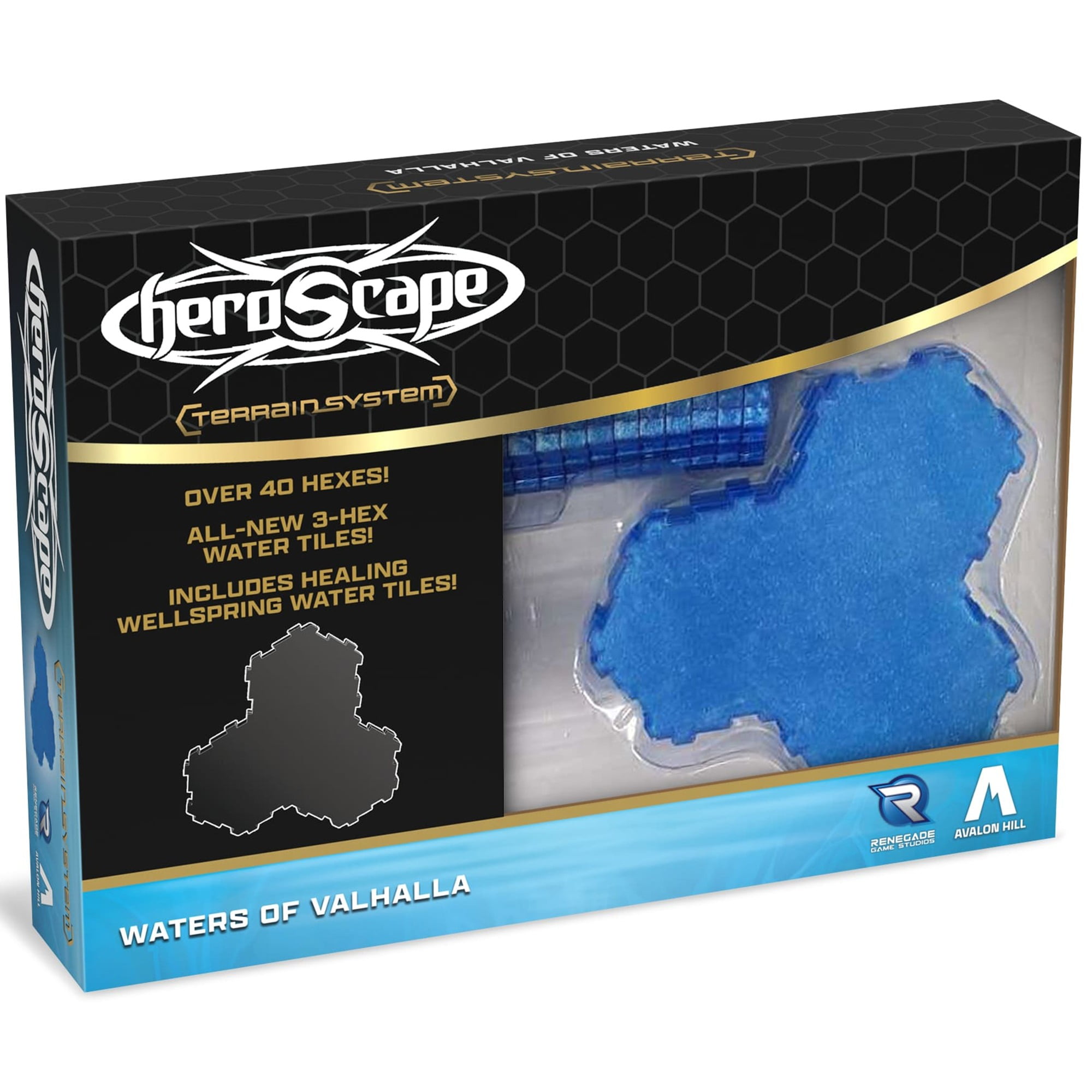 Renegade: Heroscape: Waters of Valhalla Terrain Expansion - New Tiles, Build & Customize New Environments Over Which to Battle for Valhalla! Ages 14+ Renegade: Heroscape: Waters of Valhalla Terrain Expansion - New Tiles, Build & Customize New Environments Over Which to Battle for Valhalla! Ages 14+