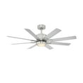 thumbnail image 1 of Renegade Indoor and Outdoor 8-Blade Smart Ceiling Fan 52in Brushed Nickel Titanium with 3000K LED Light Kit and Remote Control, 1 of 7