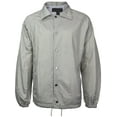 thumbnail image 1 of Renegade Men's Lightweight Water Resistant Button Up Windbreaker Coach Jacket (Light Gray, 4XL), 1 of 1