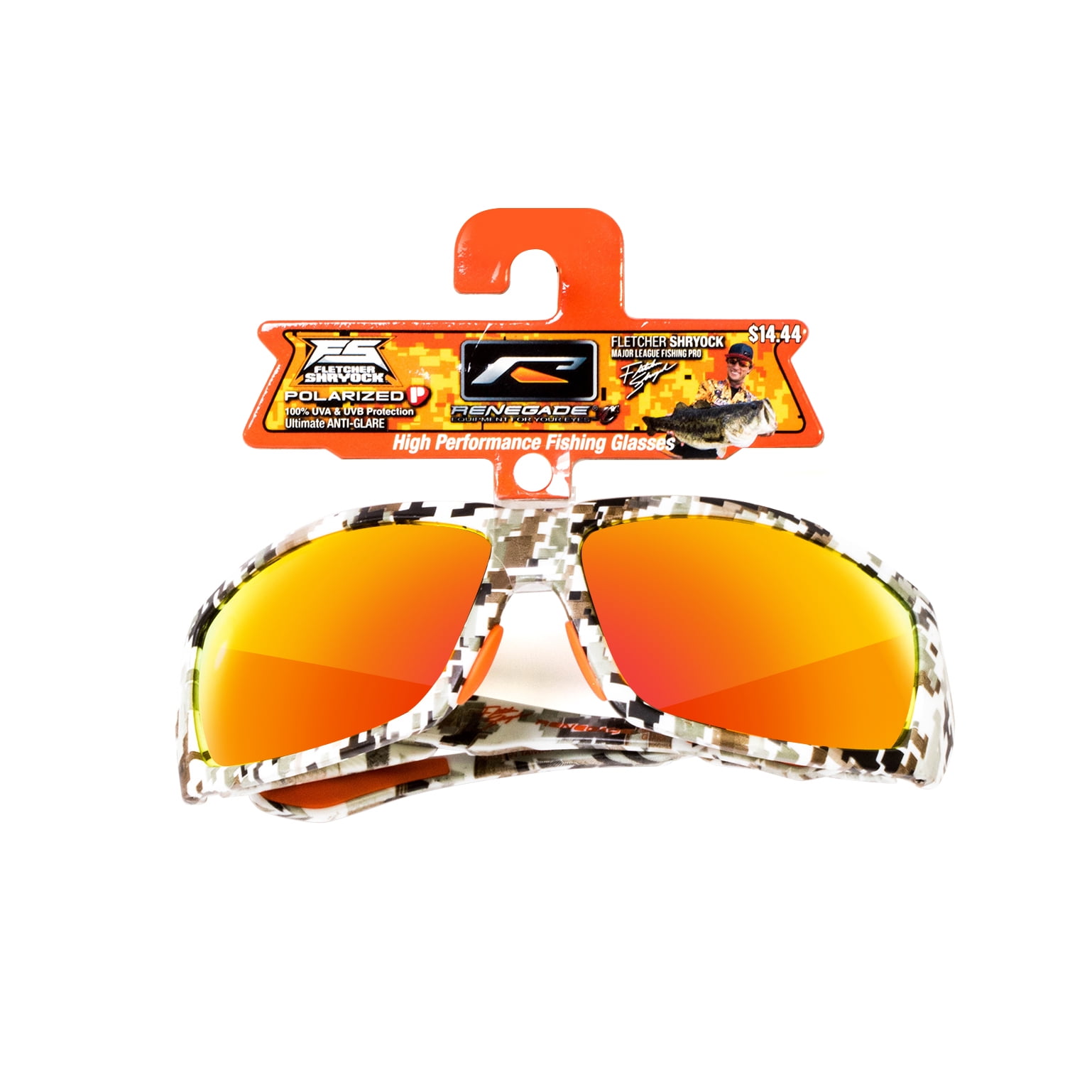 Renegade Pro Fletcher Polarized Performance Fishing Sunglasses male and Female - The Answer Digi 1 Pair, Adult