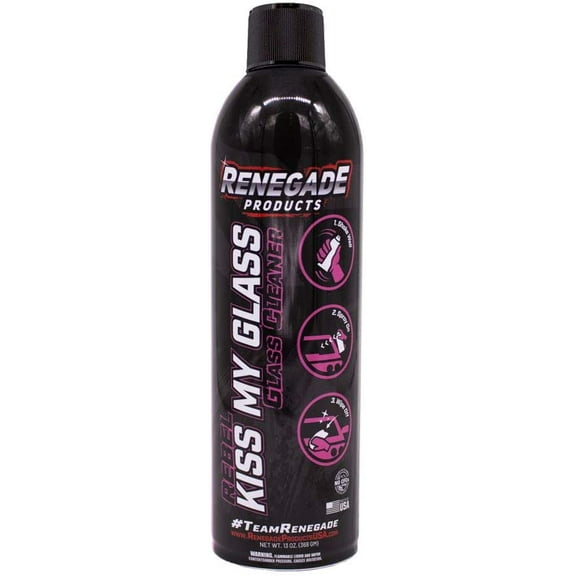 Renegade Products Kiss My Glass Aerosol Glass and Window Cleaner Streak Free