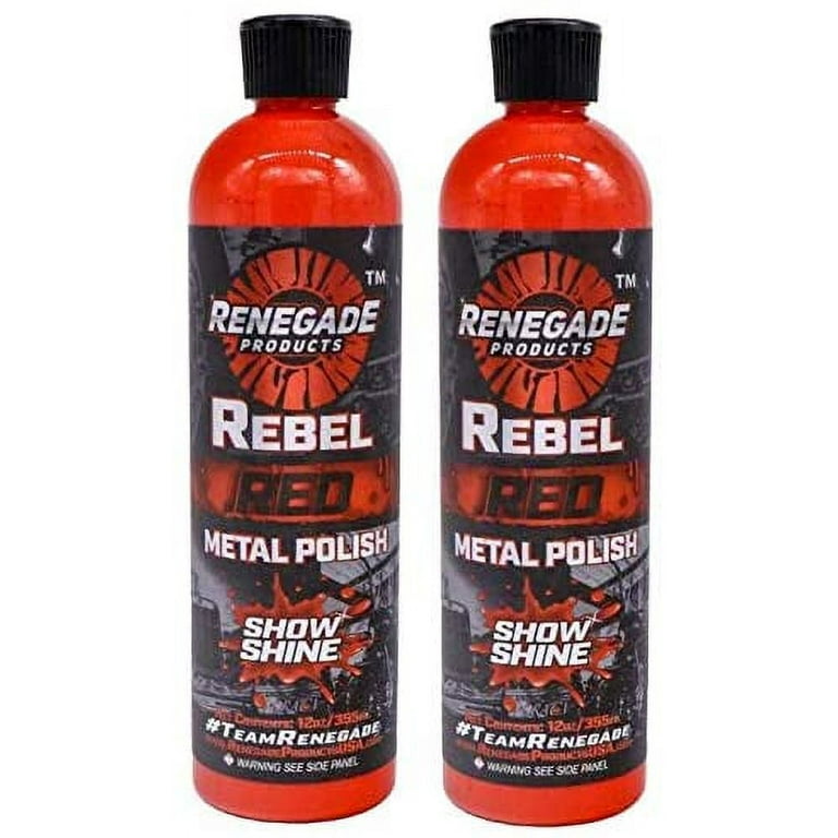 Renegade Products Rebel Red Liquid Metal Polish for High Polish on Aluminum, Stainless & Chrome (2-Pack)