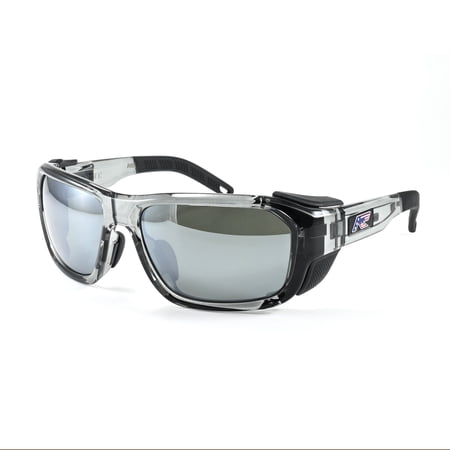 Renegade USA Sports Thirteen 1 Fishing Sunglasses in Crystal Black Frame with TAC Smoked Tinted Mirror Polarized Lens