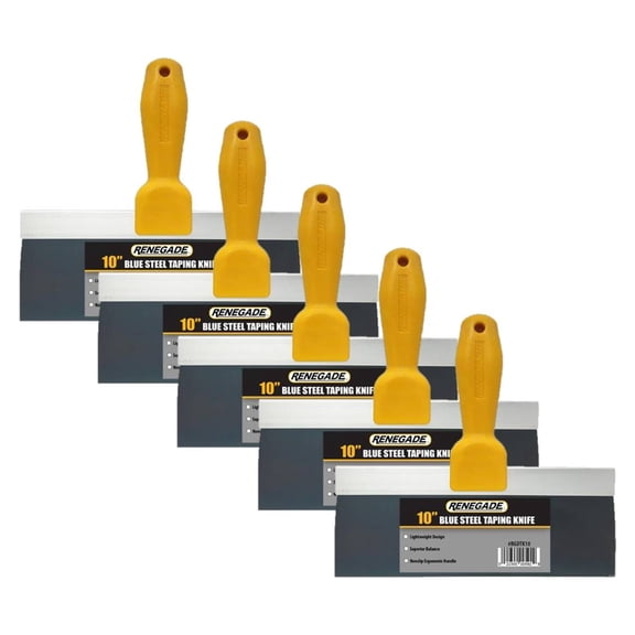 Renegade Textured Handle BLUE STEEL Taping Knife 10'' (5 pack)