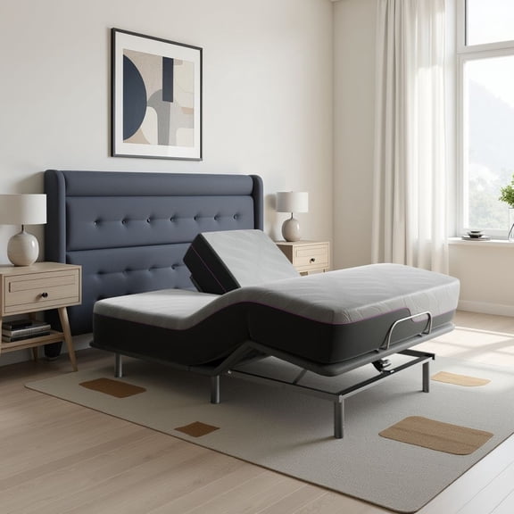 Renew 11 inch Flex Top Memory Foam Mattress and Adjustable Base Bundle, Queen Size