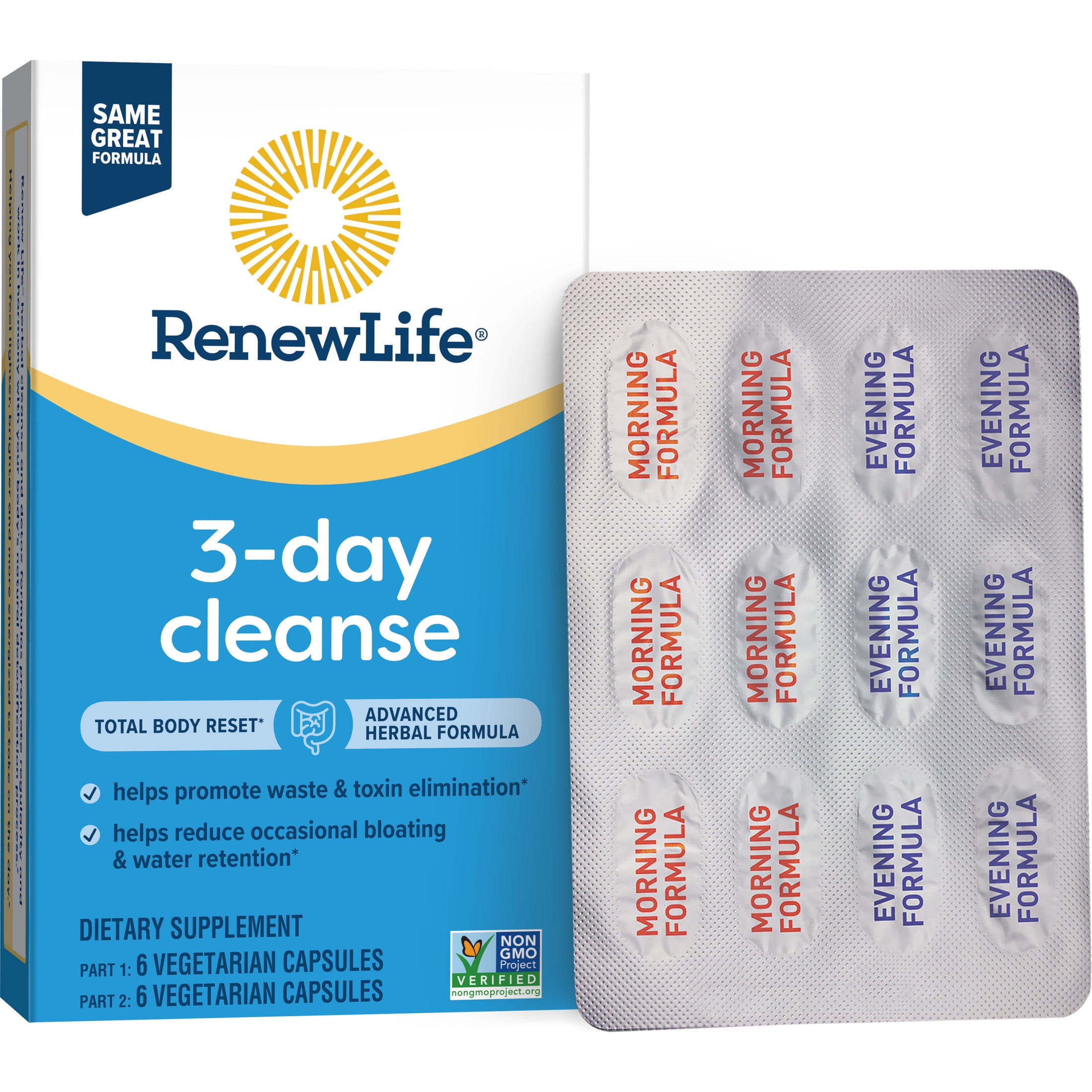 Renew Life 3-Day Cleanse Total Body Reset Capsules - 12 Count