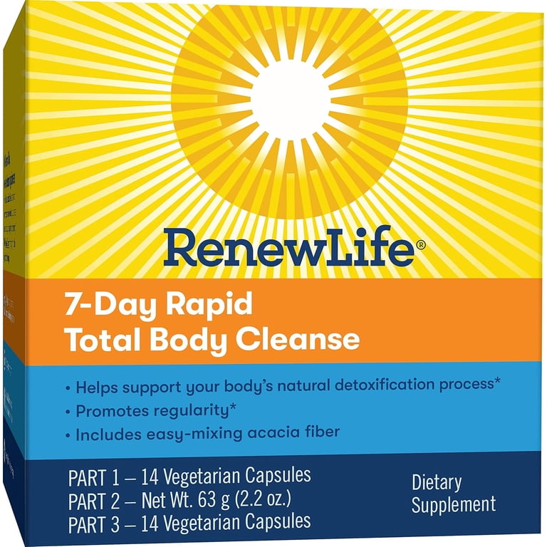 Renew Life Clear Bowel Detox Cleanser, 7 Day Rapid Total Body