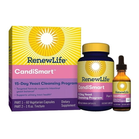 Renew Life, CandiSmart, 15-Day Yeast Cleansing Program, 2 Part Program - Pack Of 1