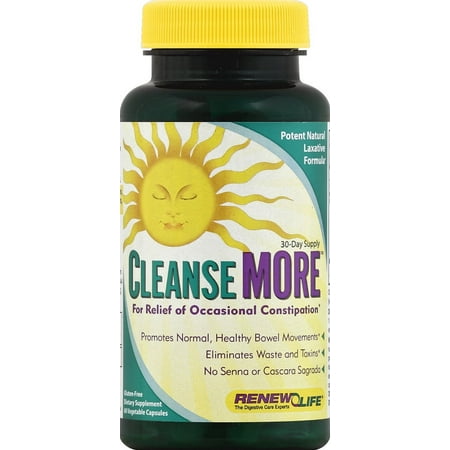 Renew Life Cleanse More Dietary Supplement Capsules, 60 Count