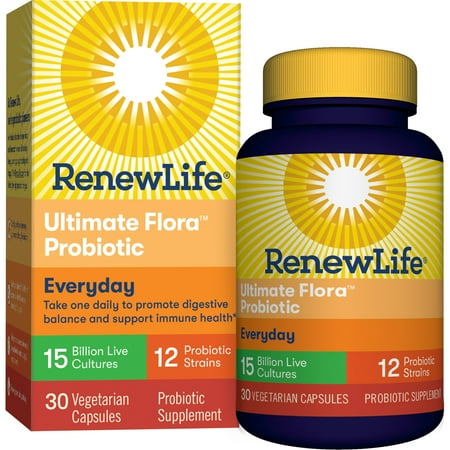 Renew Life Everyday Adult Probiotic Capsules, 15 Billion, 30 Ct