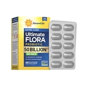 Extra Care Ultimate Flora Probiotic | 50 Billion CFU | 60 Capsules | by Renew Life