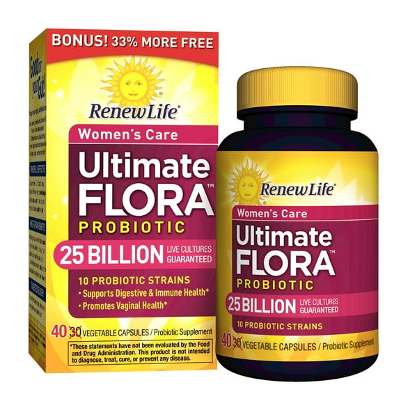 Renew Life - Ultimate Flora Probiotic Women's Care - 25 billion - 40 vegetable capsules