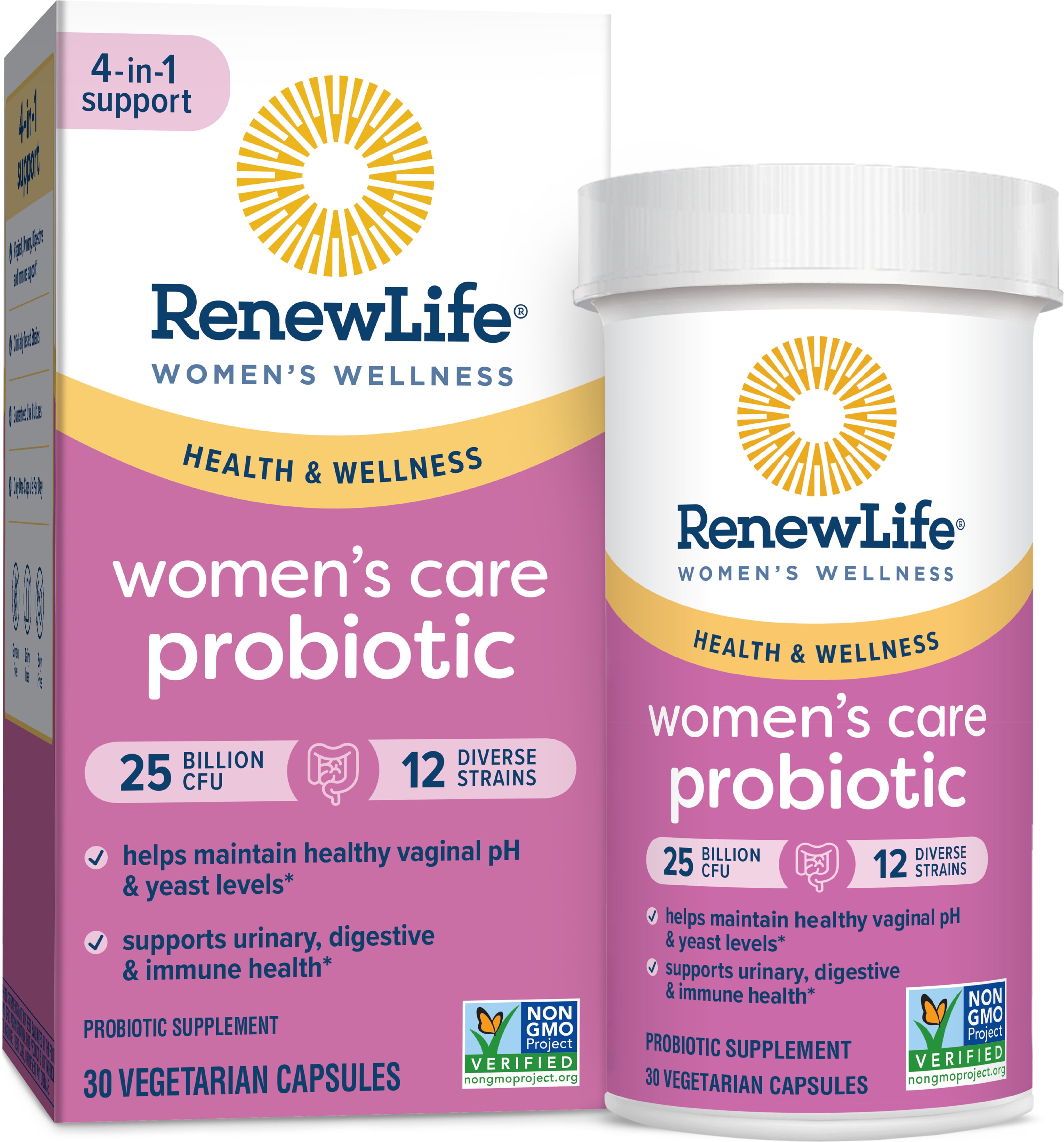 Renew Life Ultimate Flora Women's Care Health & Wellness Probiotic, 25 Billion CFU, 30 Capsules