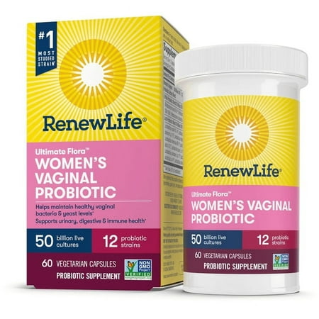 Renew Life Ultimate Flora Women's Vaginal Probiotic 50 Billion - 60 Vegetarian Capsules