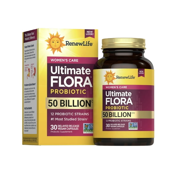Ultimate Flora Women's Vaginal Probiotic Capsule | 30 Count | by Renew Life
