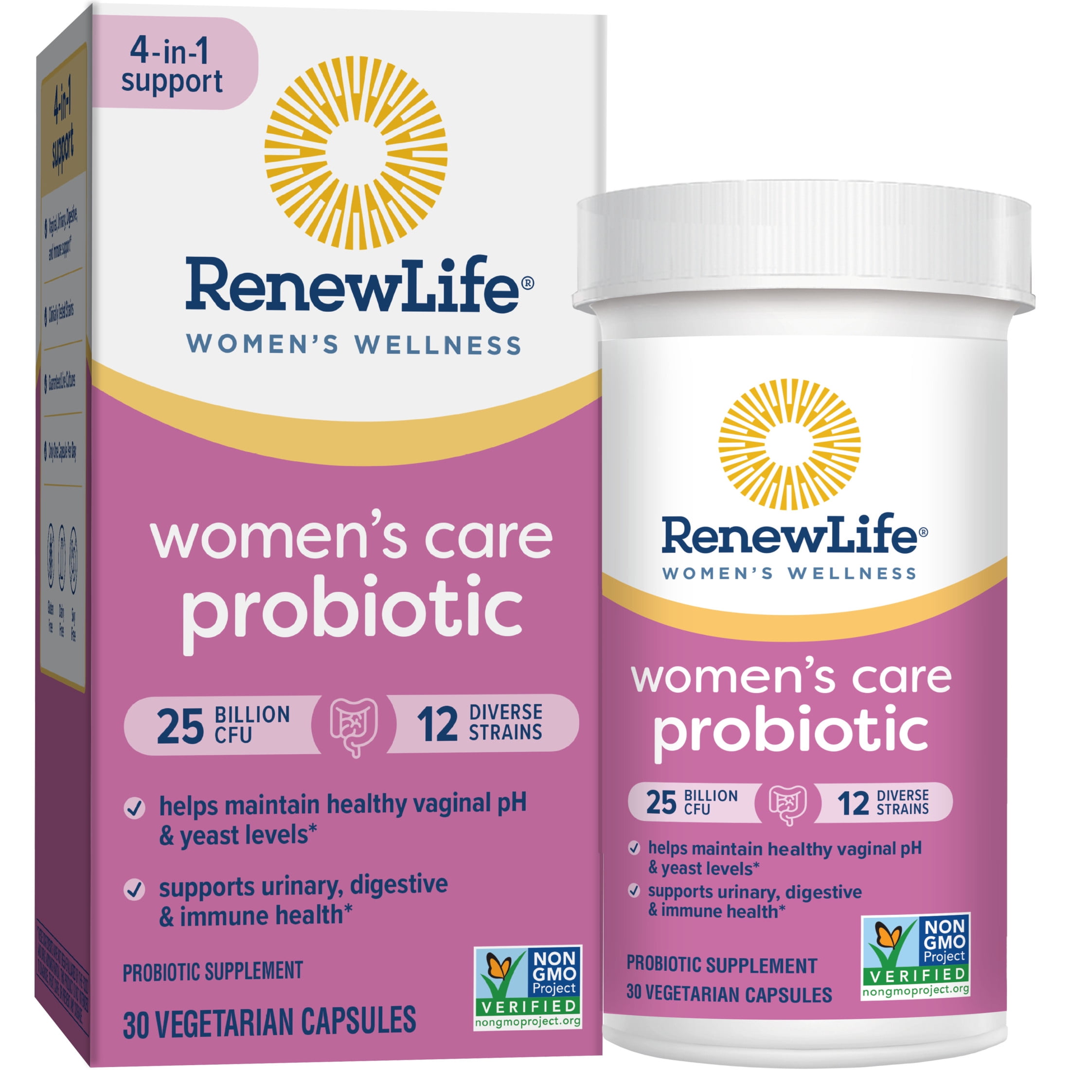 Renew Life Womens Wellness, Womens Care Probiotic, 25 Billion CFU per Cap, 30 Count