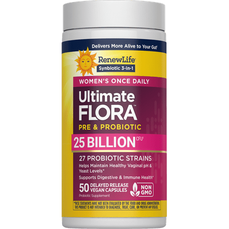 Renew Life Womens Wellness, Womens Care Probiotic, 25 Billion CFU per Cap, 50 Count