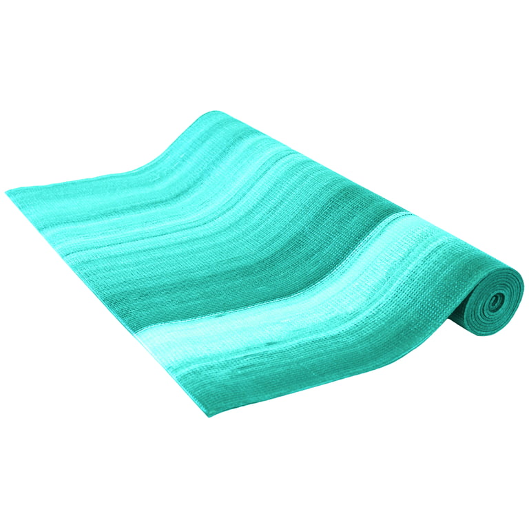 Renew PVC Aqua Ombre Yoga Mat, 4mm thick, Infused with Microban