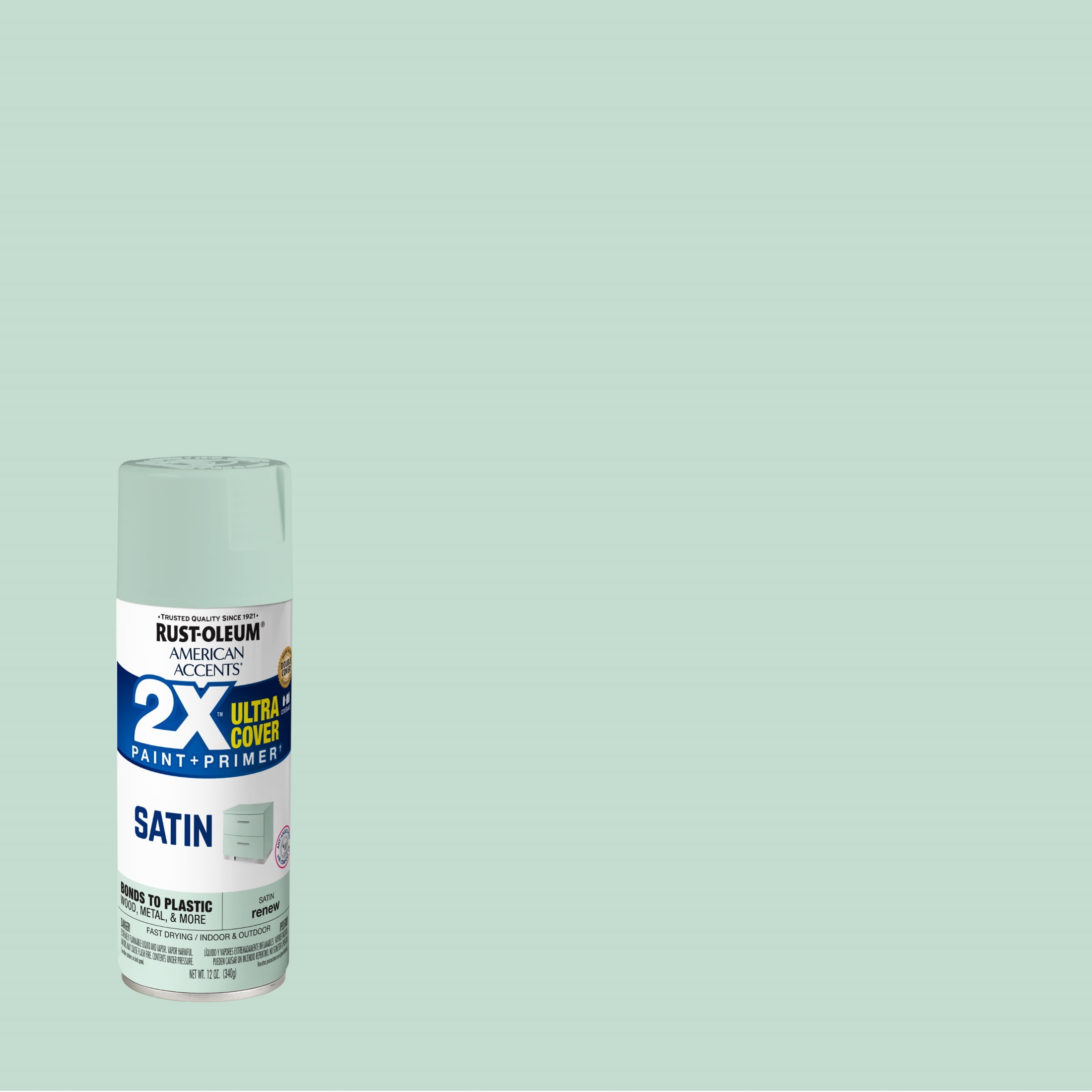 6 Pack, Renew, Rust-Oleum American Accents 2X Ultra Cover Satin Spray Paint-393536, 12 oz
