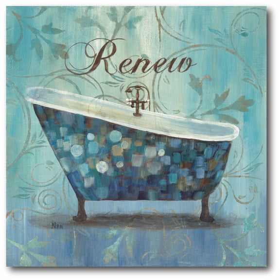 Renew Teal Gallery-Wrapped Canvas Wall Art, 16x16