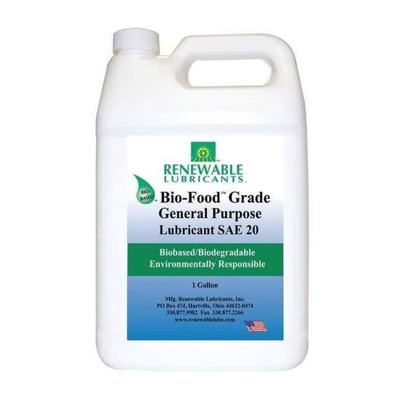 General Purpose Lubricant, 1 gal, Jug, Vegetable Oil Base, 622 Degrees F Max Op Temp, Yellow