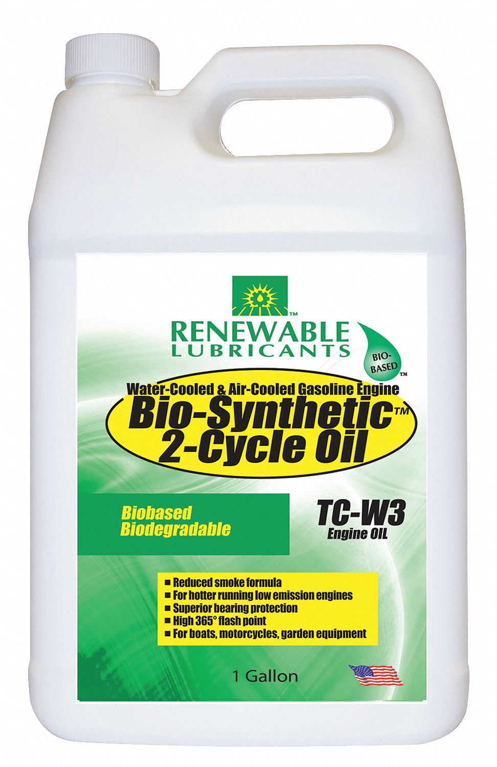 Renewable Lubricants 2-Cycle Engine Oil,Bio-Synthetic,1gal 85203