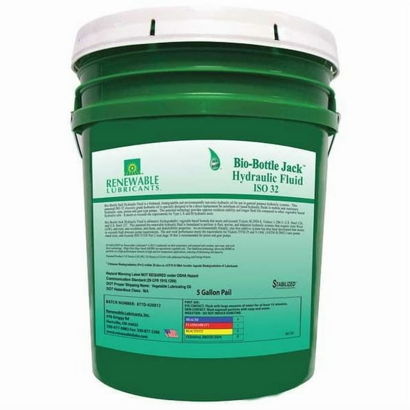 5 gal Pail, Hydraulic Oil, 32 ISO Viscosity, Not Specified SAE