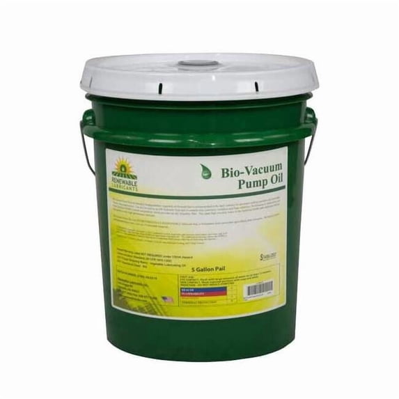 Renewable Lubricants Vacuum Pump Oil, 10W-30, Pail, Yellow, 5 gal. 84104