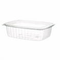 thumbnail image 1 of Renewable and Compostable Rectangular Deli Containers, 48 oz, 8 x 6 x 2, Clear, Plastic, 50/Pack, 4 | Bundle of 2, 1 of 5