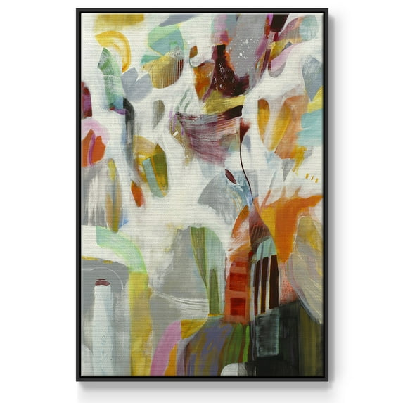 Renewal Framed Premium Gallery Wrapped Canvas - Ready to Hang - 25 x 37 - Black Floating Frame